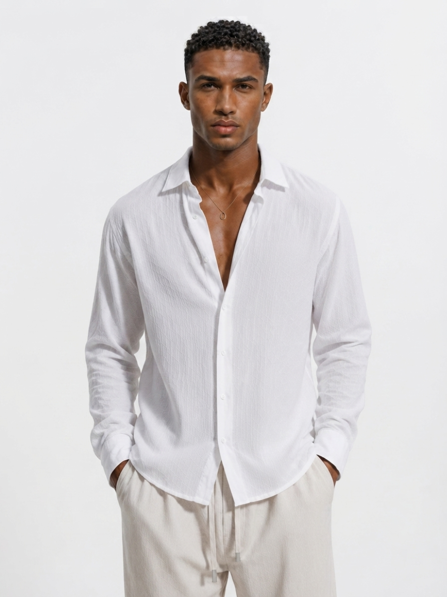 Georgette Flow White Shirt